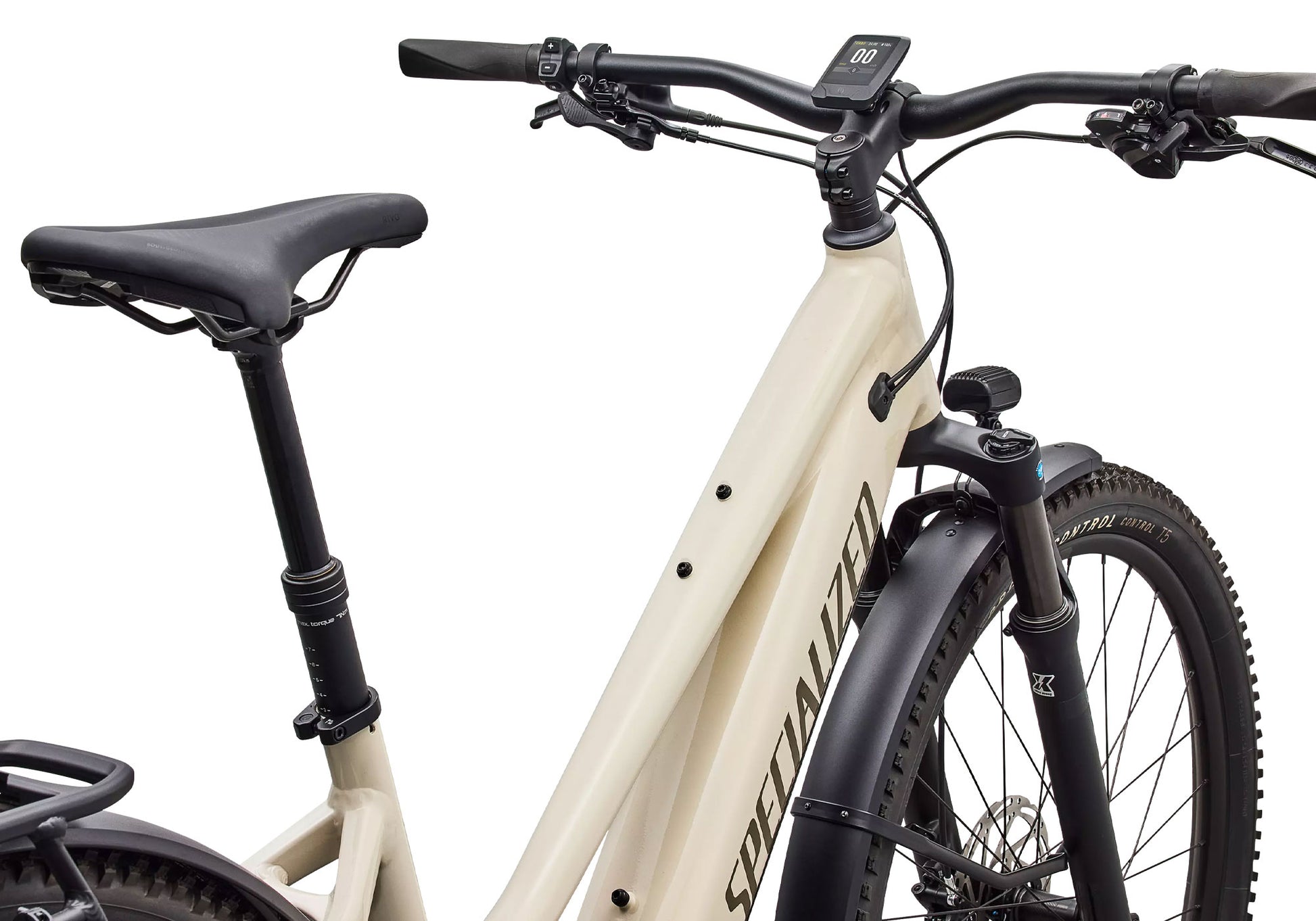 2026 Specialized Turbo Tero 4.0 Step-Through EQ, Gloss White Mountains / Gunmetal image 4