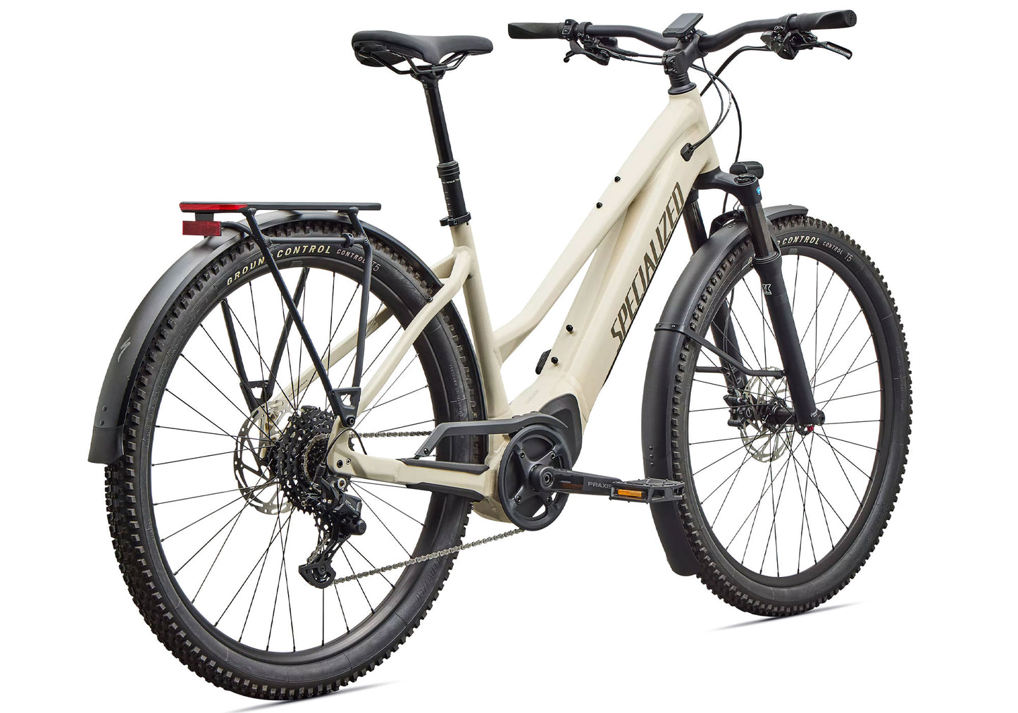 2026 Specialized Turbo Tero 4.0 Step-Through EQ, Gloss White Mountains / Gunmetal image 3