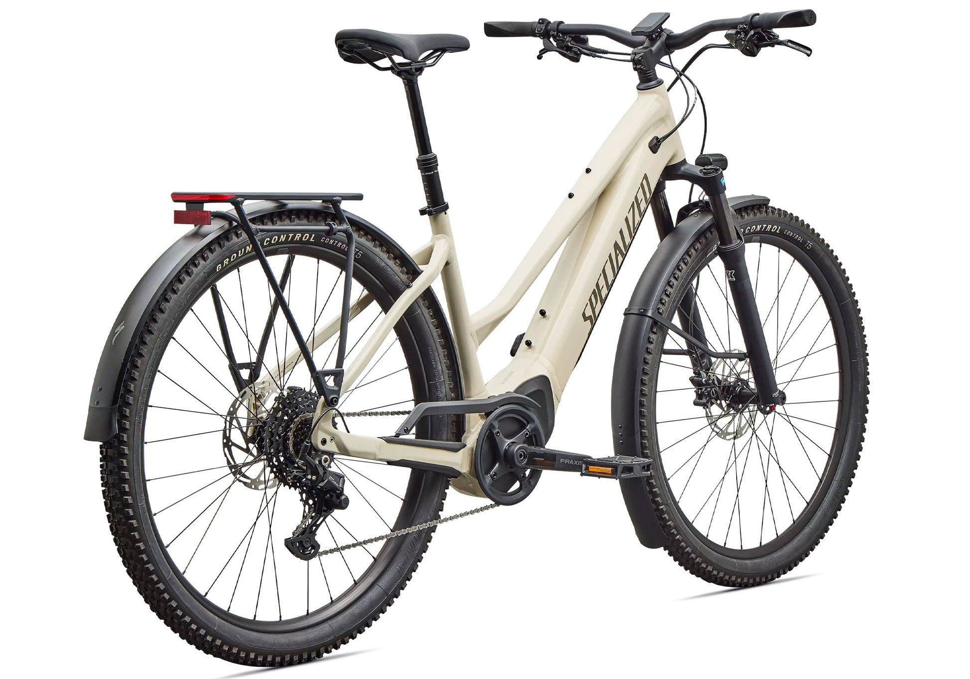 2026 Specialized Turbo Tero 4.0 Step-Through EQ, Gloss White Mountains / Gunmetal image 3