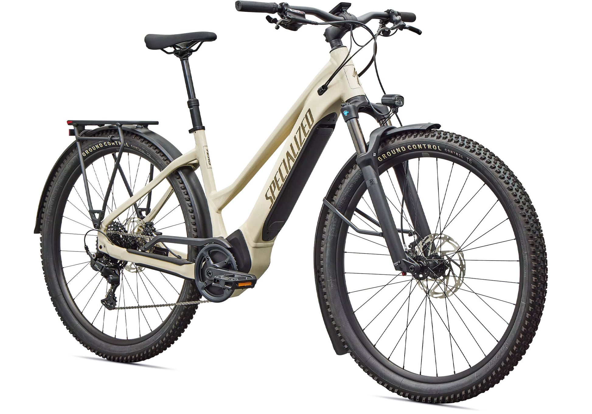 2026 Specialized Turbo Tero 4.0 Step-Through EQ, Gloss White Mountains / Gunmetal image 1