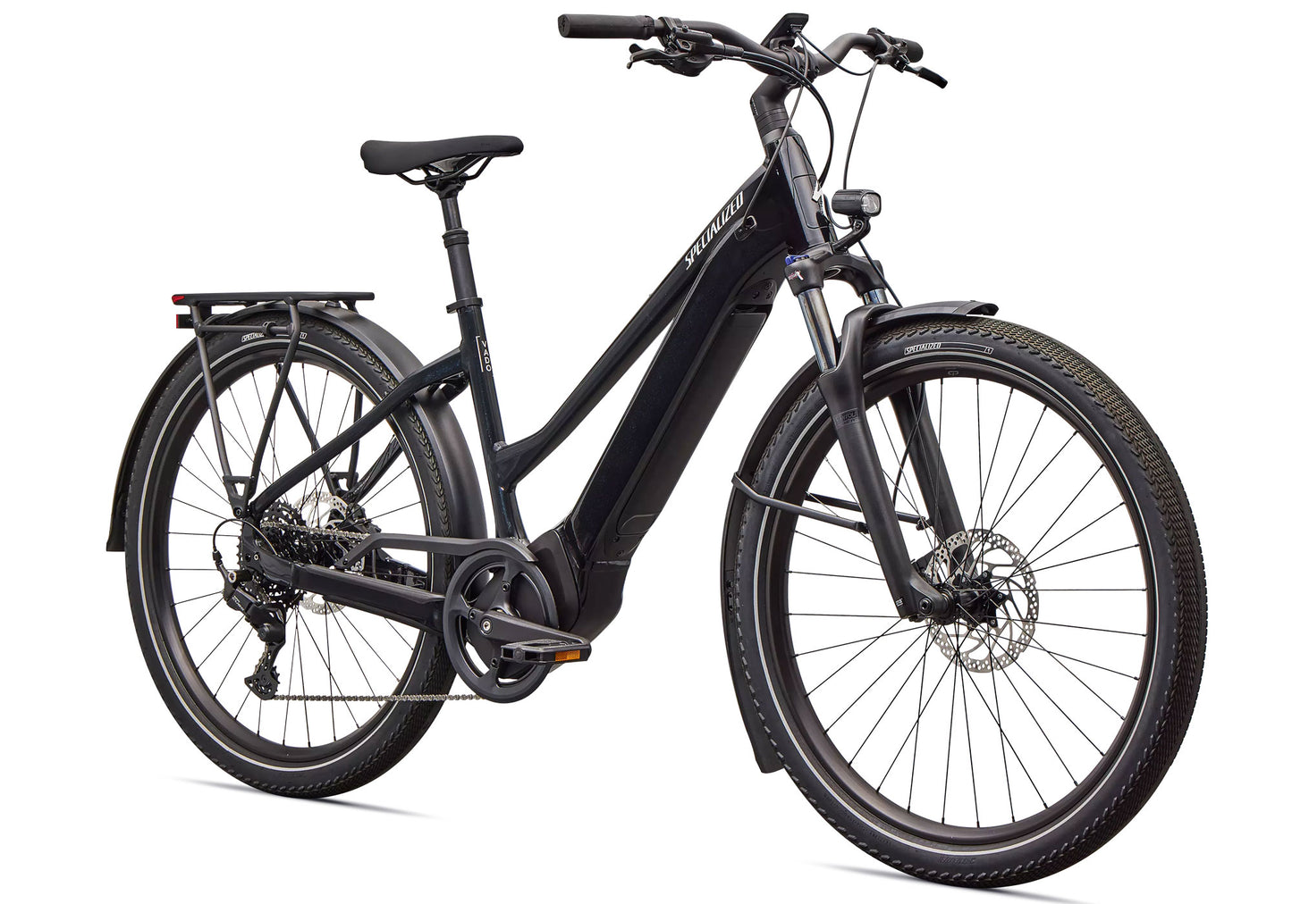 2026 Specialized Turbo Vado 4.0 Step-Through Unisex Electric Urban Bike, Gloss Cast Black image 1