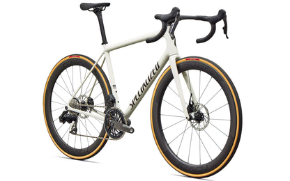 2027 Specialized Aethos 2 Pro SRAM Force AXS Unisex Road Bike, Birch/Stallion Metallic image 1