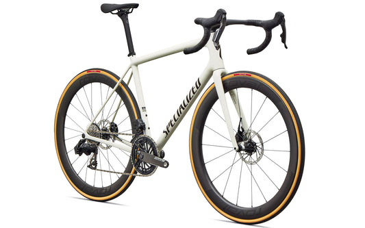 2027 Specialized Aethos 2 Pro SRAM Force AXS Unisex Road Bike, Birch/Stallion Metallic image 1