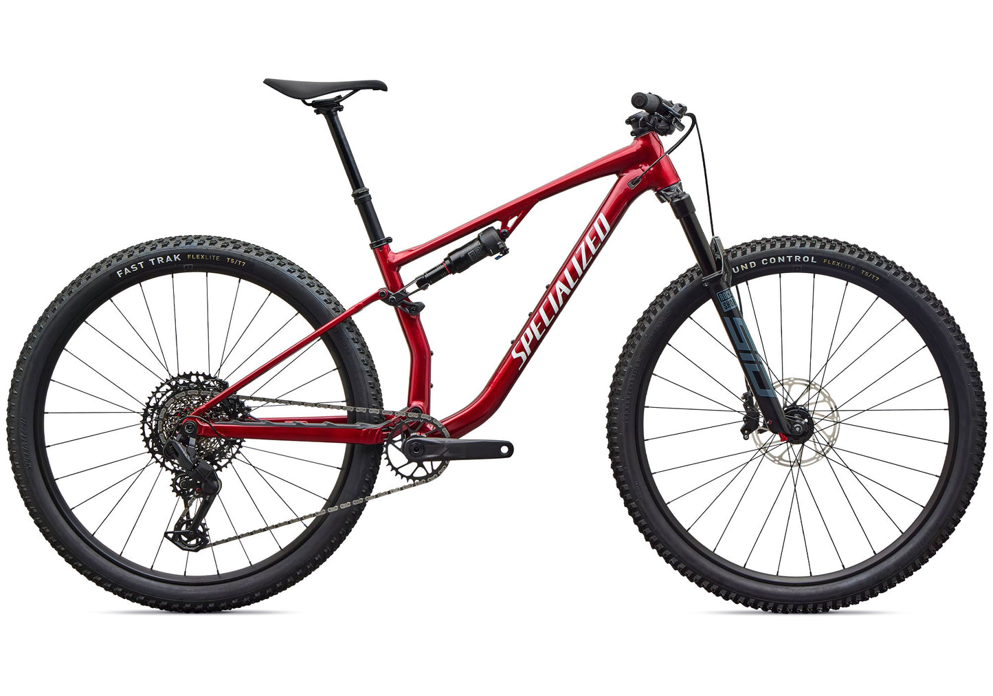 2027 Specialized Chisel Comp Unisex Mountain Bike - Gloss Ruby Metallic/Metallic White Silver image 2