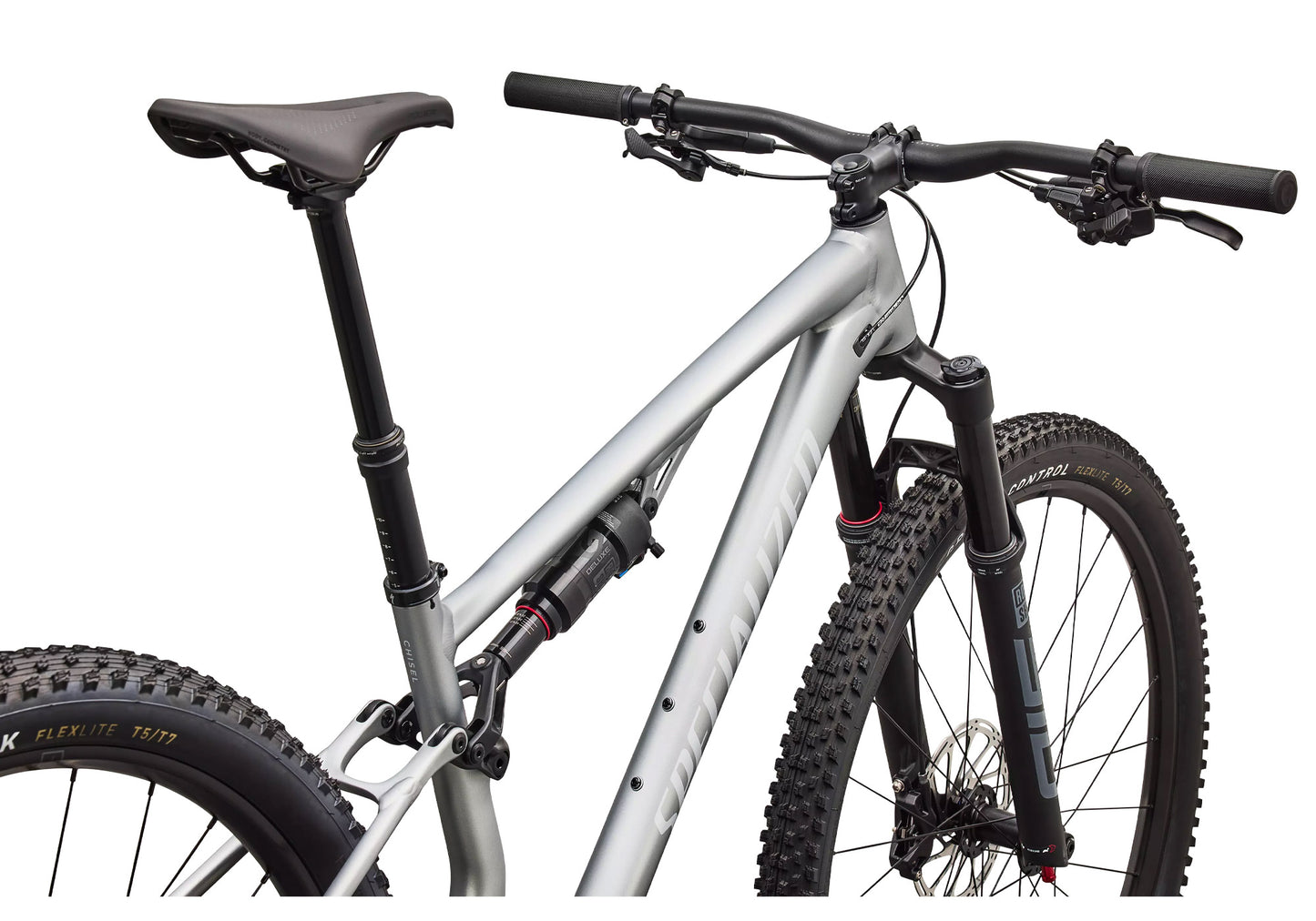 2027 Specialized Chisel Comp Unisex Mountain Bike, Satin Shadow Silver/Silver Dust image 4