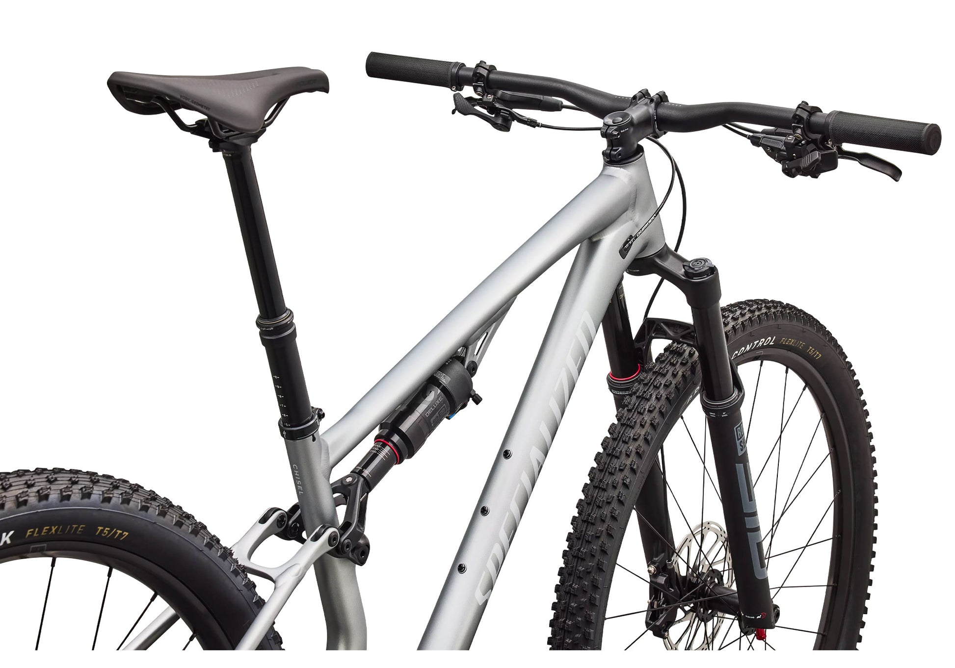 2027 Specialized Chisel Comp Unisex Mountain Bike, Satin Shadow Silver/Silver Dust image 4