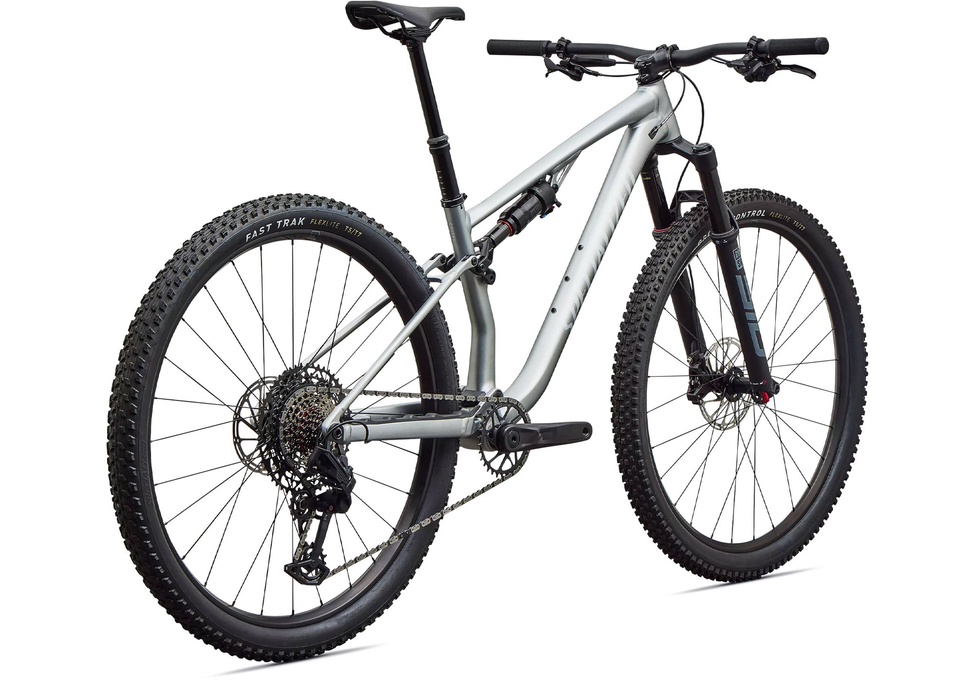 2027 Specialized Chisel Comp Unisex Mountain Bike, Satin Shadow Silver/Silver Dust image 3