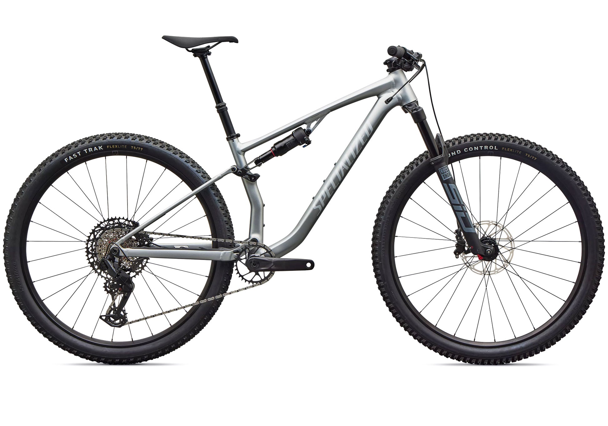 2027 Specialized Chisel Comp Unisex Mountain Bike, Satin Shadow Silver/Silver Dust image 2