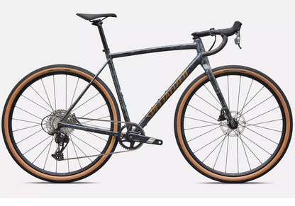 2027 Specialized Crux DSW Comp SRAM Apex XPLR Unisex Gravel Bike, Deep Marine Metallic/Burnt Gold Metallic image 2