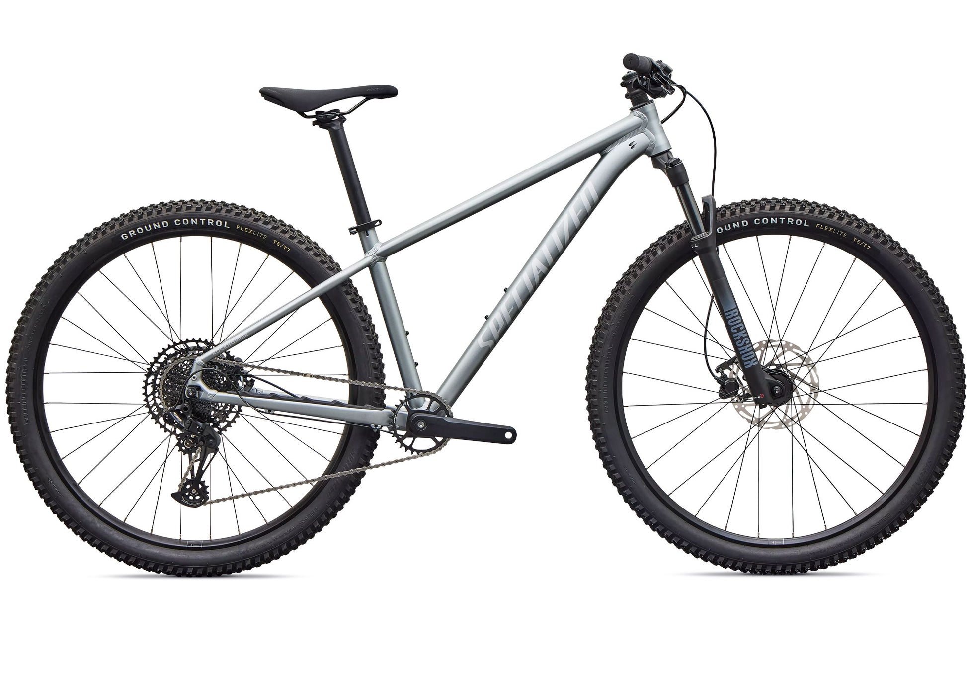 2027 Specialized Rockhopper Comp Unisex Mountain Bike, Satin Shadow Silver/Silver Dust image 3