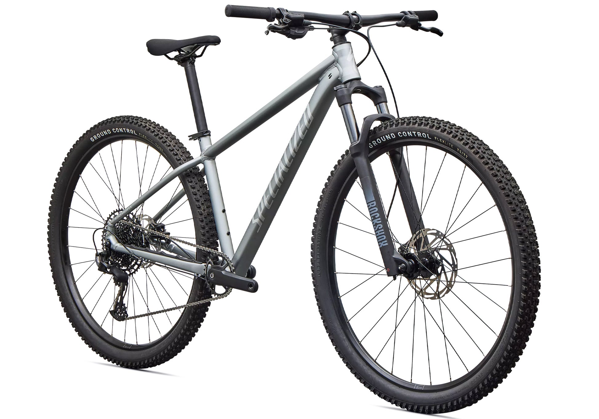 2027 Specialized Rockhopper Comp Unisex Mountain Bike, Satin Shadow Silver/Silver Dust image 1