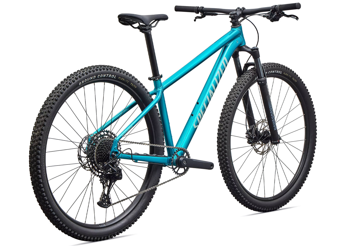 2027 Specialized Rockhopper Comp, Gloss Teal Tint Aluminium/Agave Grey image 3