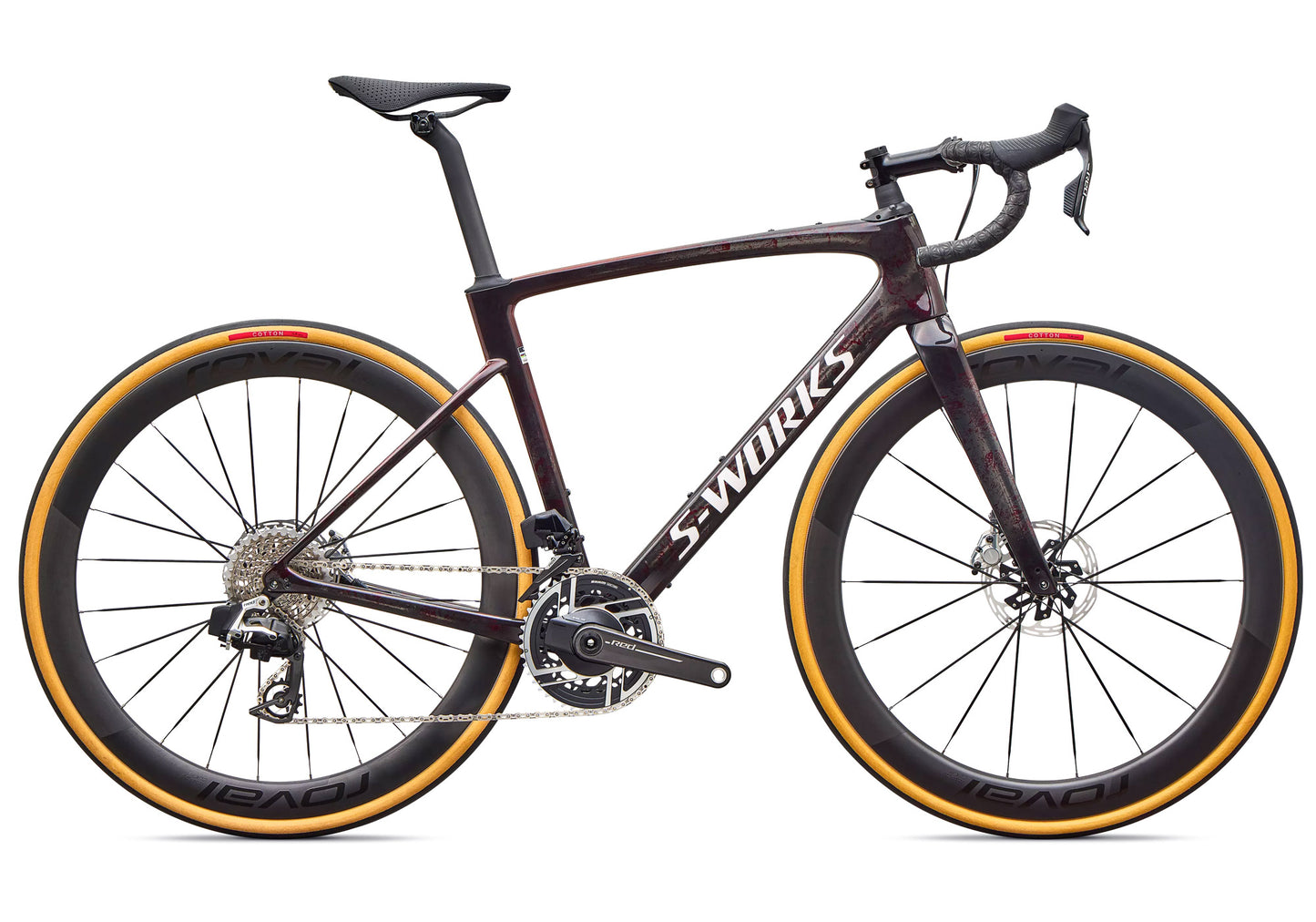 2027 Specialized S-Works Roubaix SL8 SRAM Red AXS Unisex Road Bike, Gloss Carbon/Red Sky/Rose Shimmer image 2