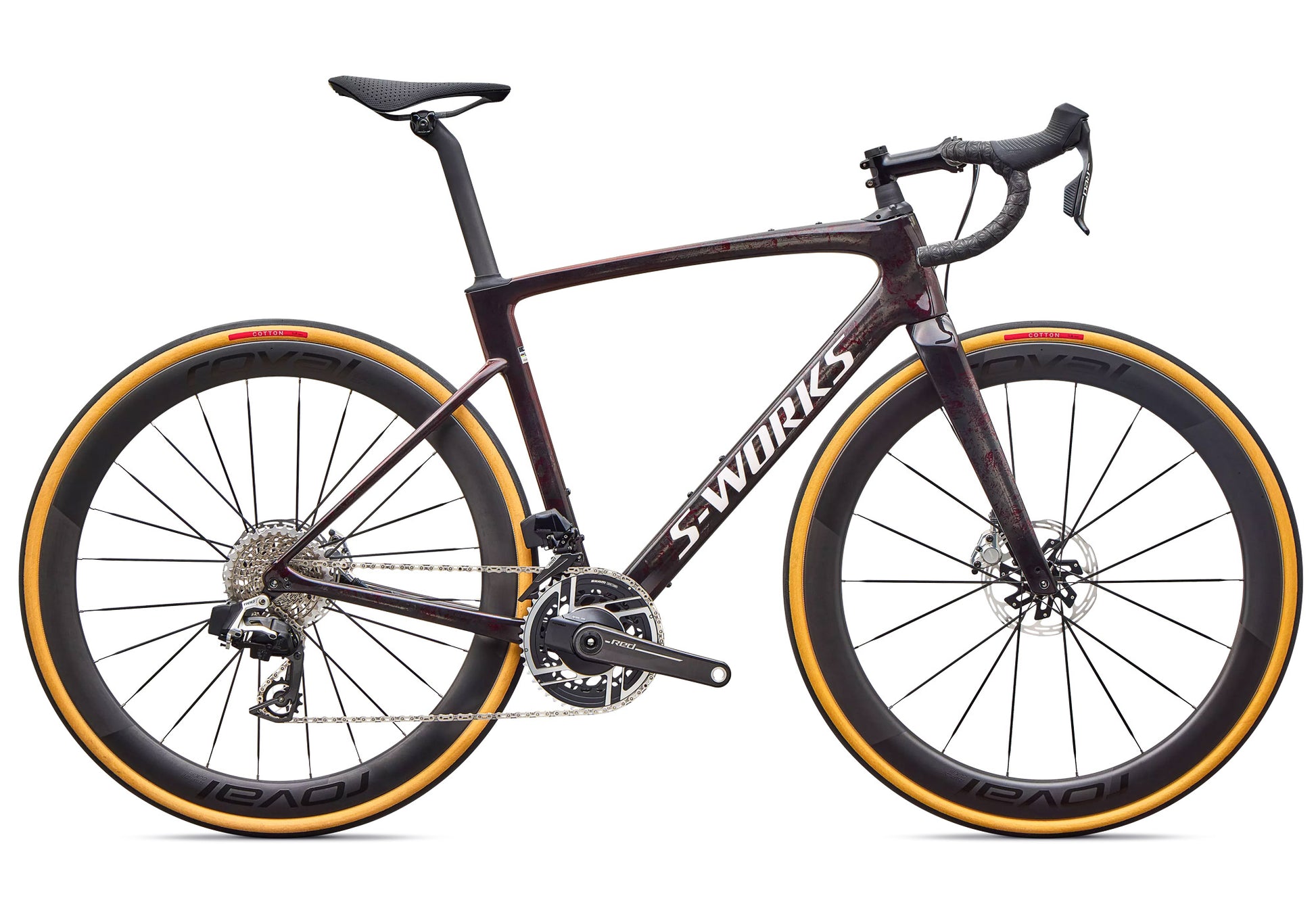 2027 Specialized S-Works Roubaix SL8 SRAM Red AXS Unisex Road Bike, Gloss Carbon/Red Sky/Rose Shimmer image 2