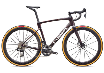 2027 Specialized S-Works Roubaix SL8 SRAM Red AXS Unisex Road Bike, Gloss Carbon/Red Sky/Rose Shimmer image 2