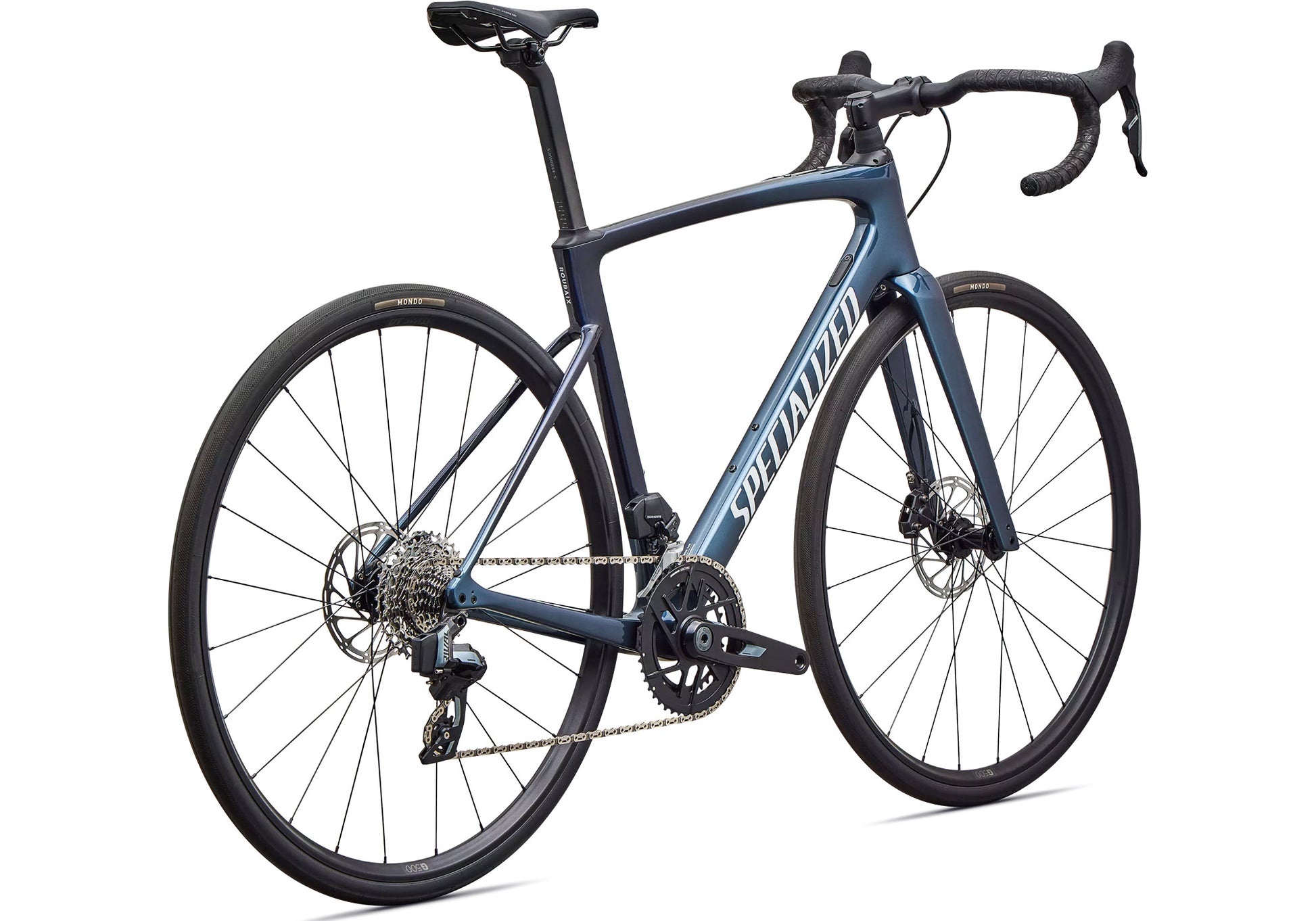 2027 Specialized Roubaix SL8 Comp SRAM Rival AXS Unisex Road Bike - Gloss Cast Blue/Dove Grey image 3