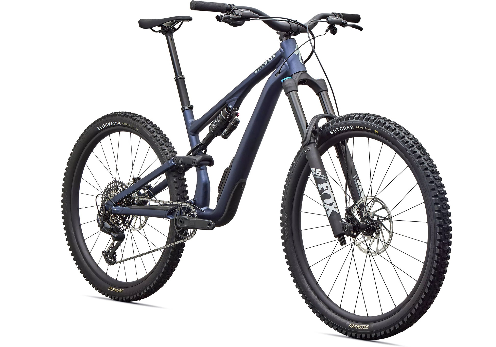 2027 Specialized Stumpjumper 15 EVO Comp Alloy, Satin Metallic Deep Marine / Agave Grey image 1