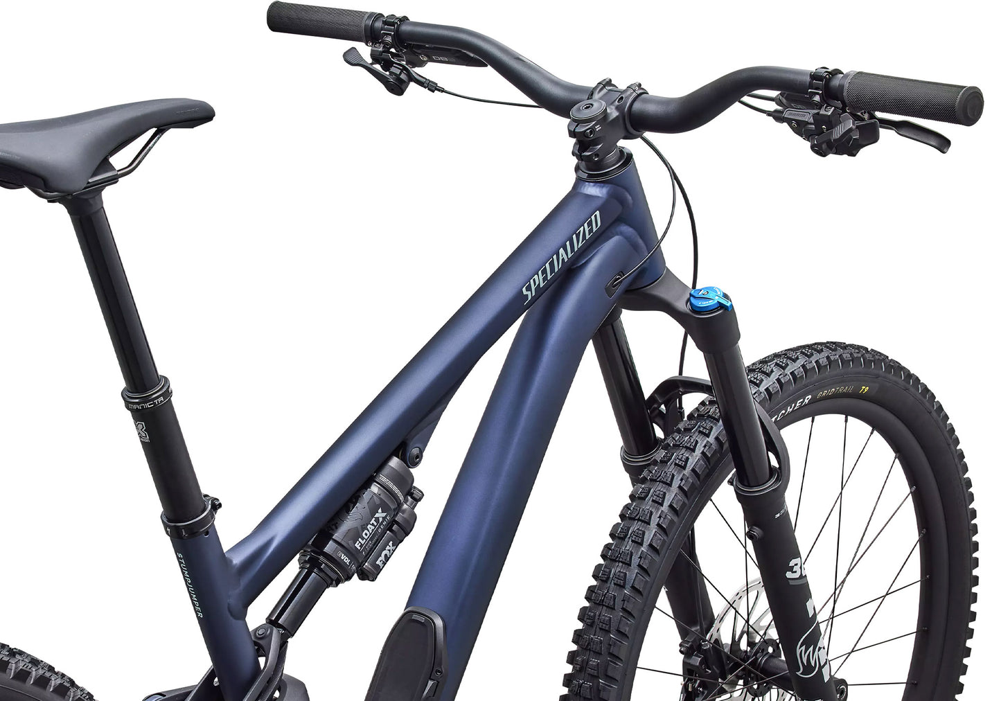 2027 Specialized Stumpjumper 15 EVO Comp Alloy, Satin Metallic Deep Marine / Agave Grey image 5