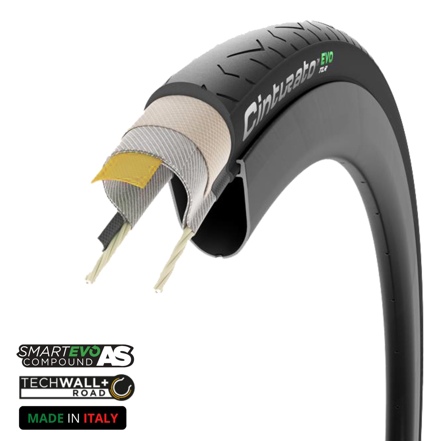 Pirelli Cinturato EVO TLR 700C Road Tyre, Black, Folding