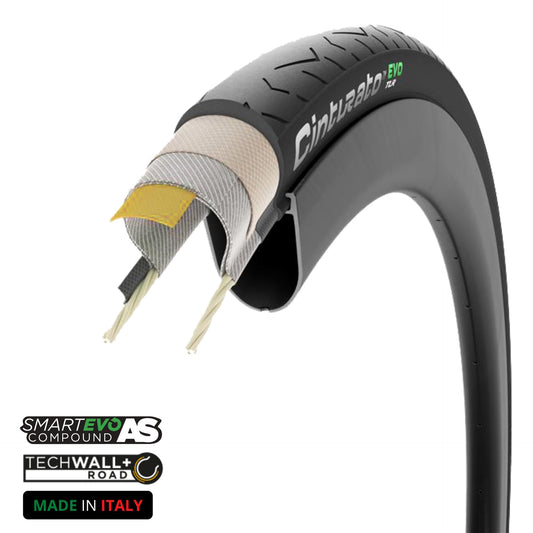 Pirelli Cinturato EVO TLR 700C Road Tyre, Black, Folding