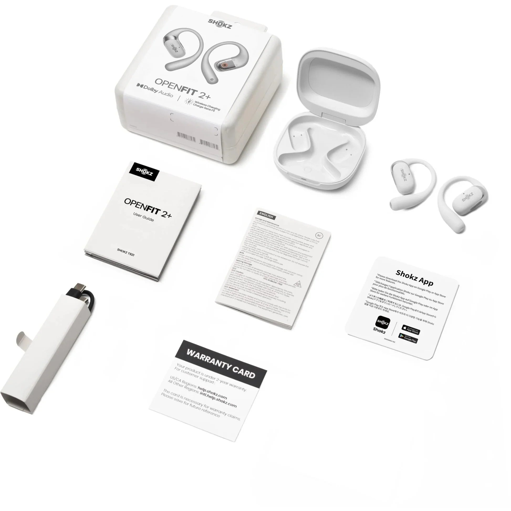 SHOKZ OpenFit 2+ True Wireless Earbuds - Grey T921-ST-GY image 3