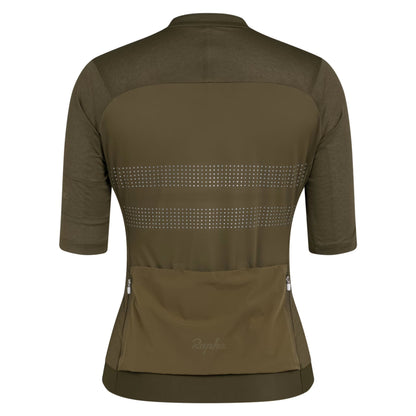 Rapha 2026 Women's Brevet Lightweight Cycling Jersey III, Dark Olive image 2