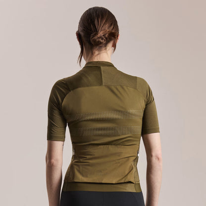 Rapha 2026 Women's Brevet Lightweight Cycling Jersey III, Dark Olive image 6