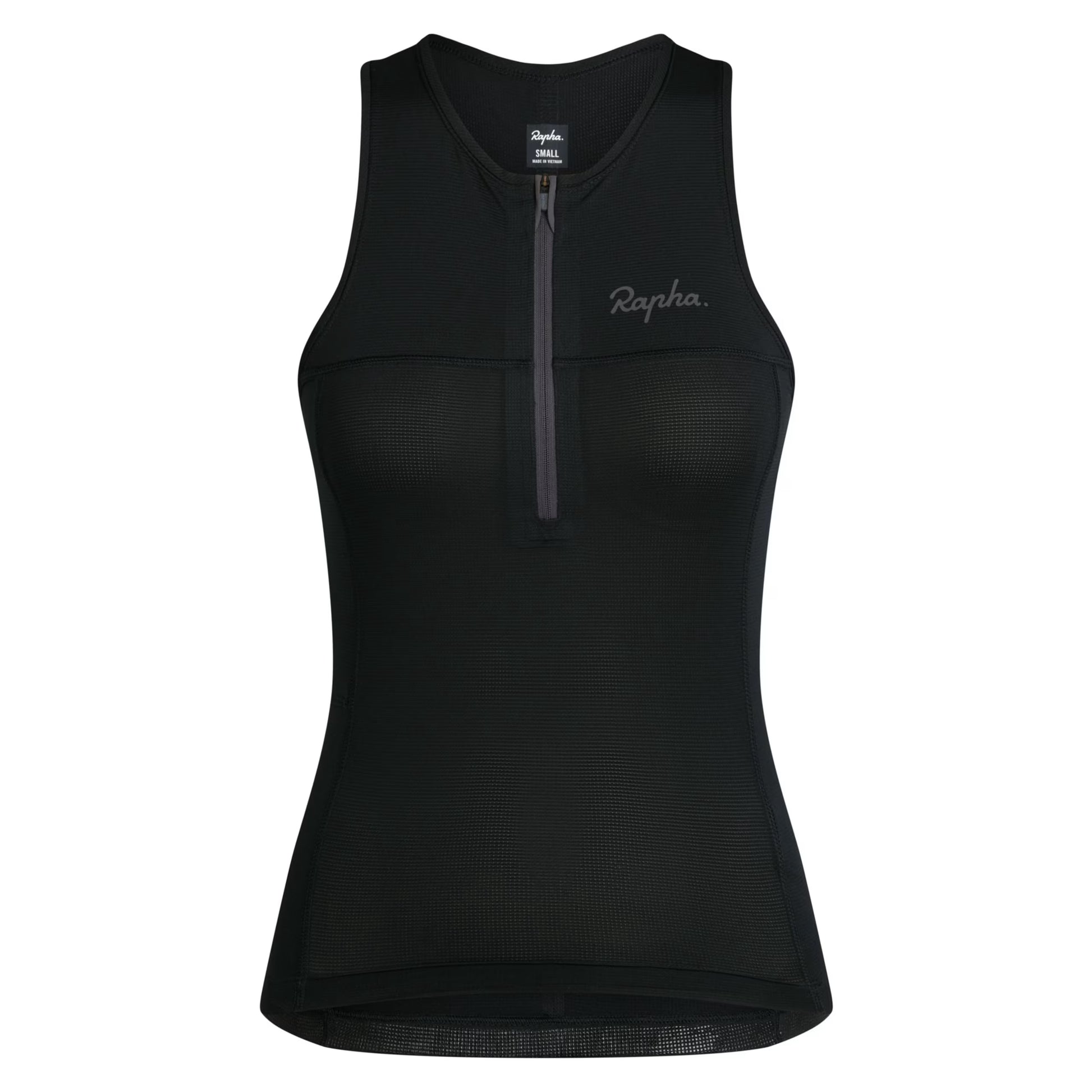 Rapha 2025 Women's Half Tank Zip Top - Black/Black image 1 ANH01XXBBKXXS,ANH01XXBBKXSM,ANH01XXBBKSML,ANH01XXBBKMED,ANH01XXBBKLRG,ANH01XXBBKXLG
