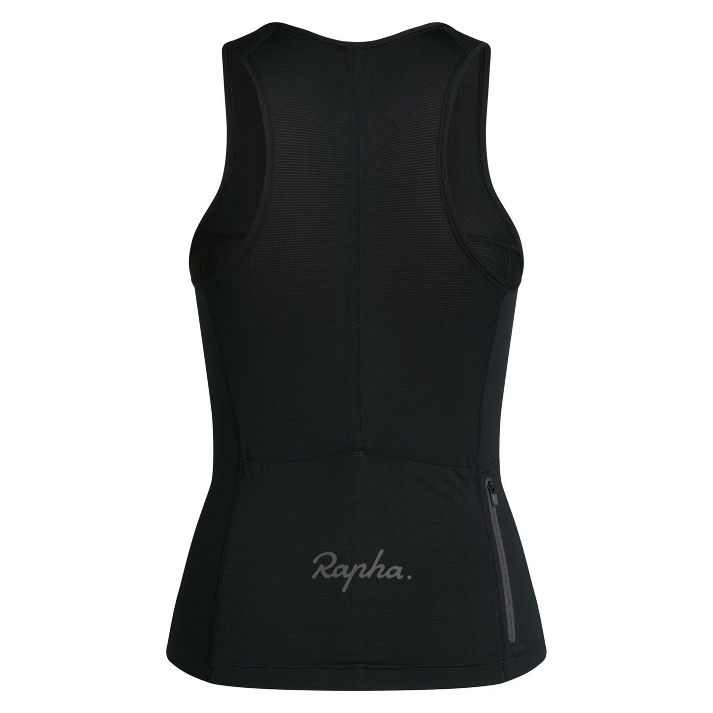 Rapha 2025 Women's Half Tank Zip Top - Black/Black image 2 ANH01XXBBKXXS,ANH01XXBBKXSM,ANH01XXBBKSML,ANH01XXBBKMED,ANH01XXBBKLRG,ANH01XXBBKXLG