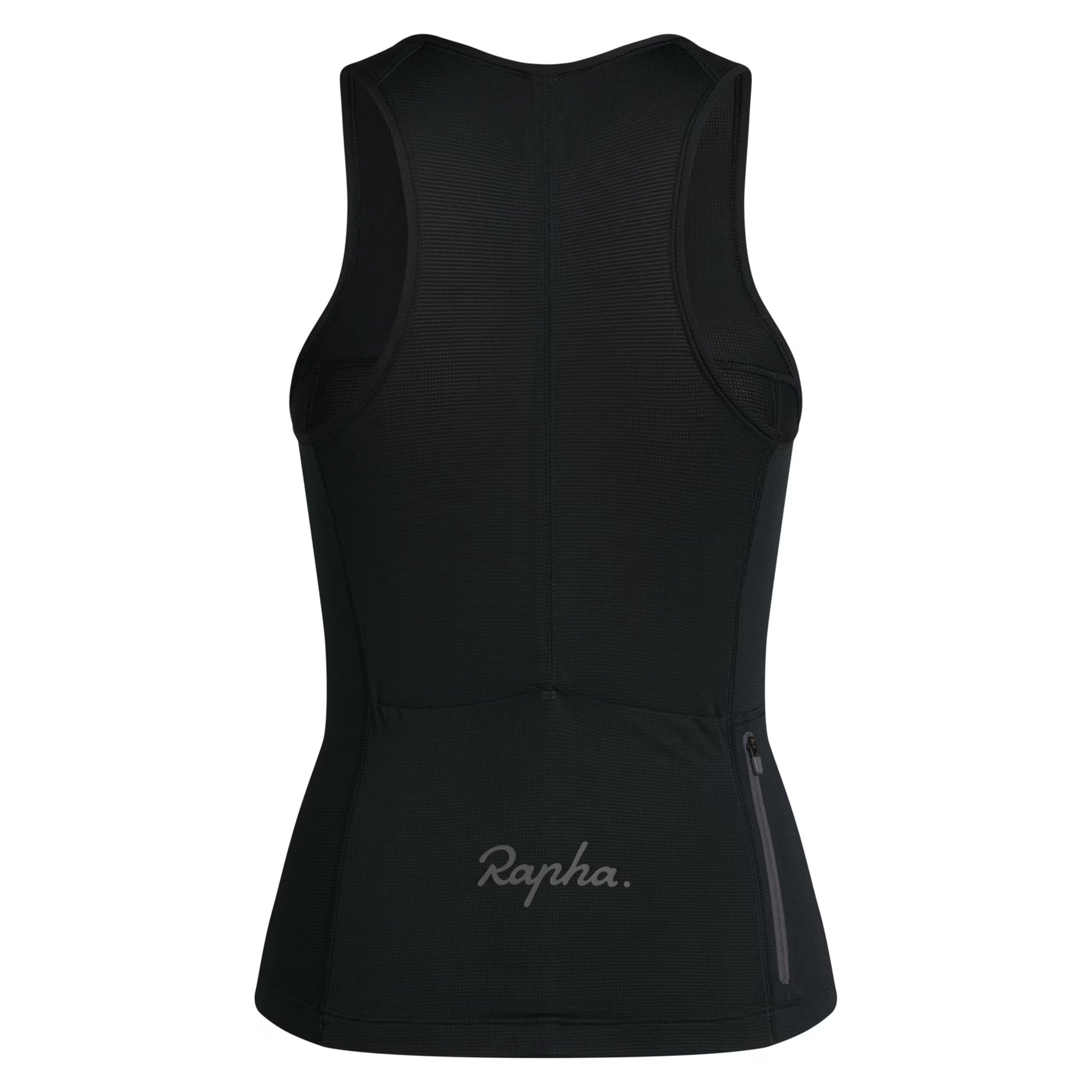Rapha 2025 Women's Half Tank Zip Top - Black/Black image 2 ANH01XXBBKXXS,ANH01XXBBKXSM,ANH01XXBBKSML,ANH01XXBBKMED,ANH01XXBBKLRG,ANH01XXBBKXLG