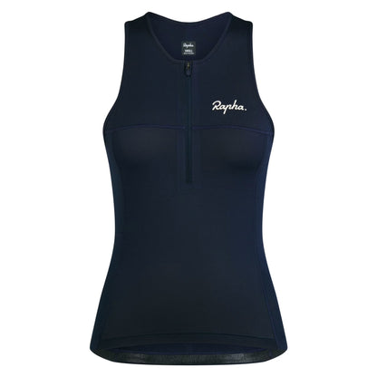 Rapha 2025 Women's Half Tank Zip Top - Dark Navy image 1 ANH01XXDNWXXS,ANH01XXDNWXSM,ANH01XXDNWSML,ANH01XXDNWMED,ANH01XXDNWLRG,ANH01XXDNWXLG