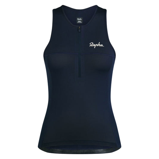 Rapha 2025 Women's Half Tank Zip Top - Dark Navy image 1 ANH01XXDNWXXS,ANH01XXDNWXSM,ANH01XXDNWSML,ANH01XXDNWMED,ANH01XXDNWLRG,ANH01XXDNWXLG