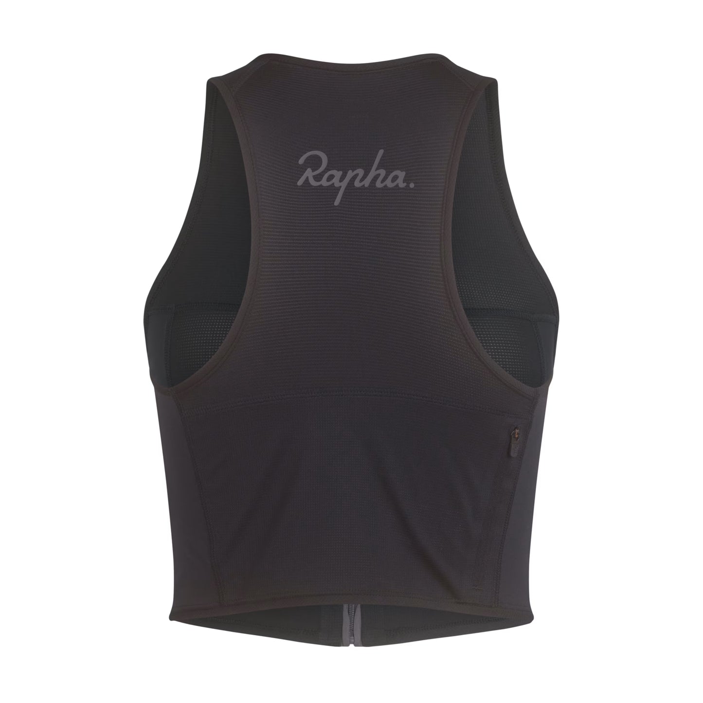 Rapha 2025 Women's Cropped Zip Tank Top - Black image 2 ARA01XXBBKXXS,ARA01XXBBKXSM,ARA01XXBBKSML,ARA01XXBBKMED,ARA01XXBBKLRG,ARA01XXBBKXLG