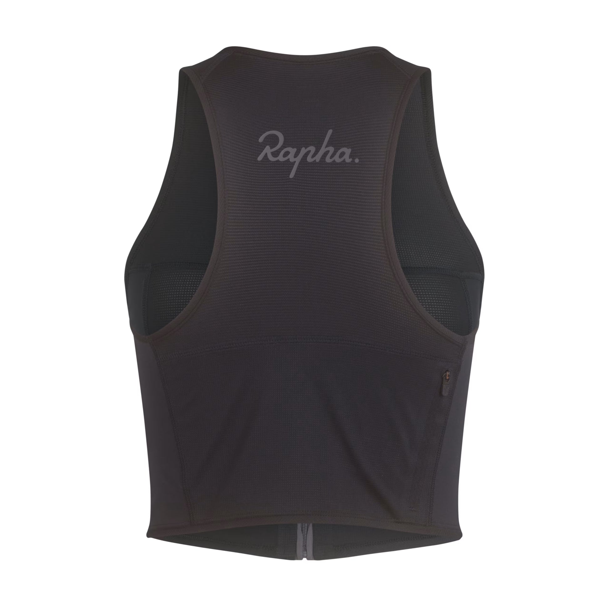 Rapha 2025 Women's Cropped Zip Tank Top - Black image 2 ARA01XXBBKXXS,ARA01XXBBKXSM,ARA01XXBBKSML,ARA01XXBBKMED,ARA01XXBBKLRG,ARA01XXBBKXLG