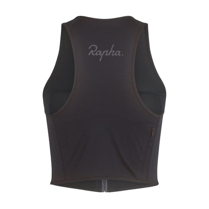Rapha 2025 Women's Cropped Zip Tank Top - Black image 2 ARA01XXBBKXXS,ARA01XXBBKXSM,ARA01XXBBKSML,ARA01XXBBKMED,ARA01XXBBKLRG,ARA01XXBBKXLG