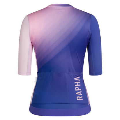 Rapha 2026 Women's Pro Team Training Jersey Surface Print Blue image 2