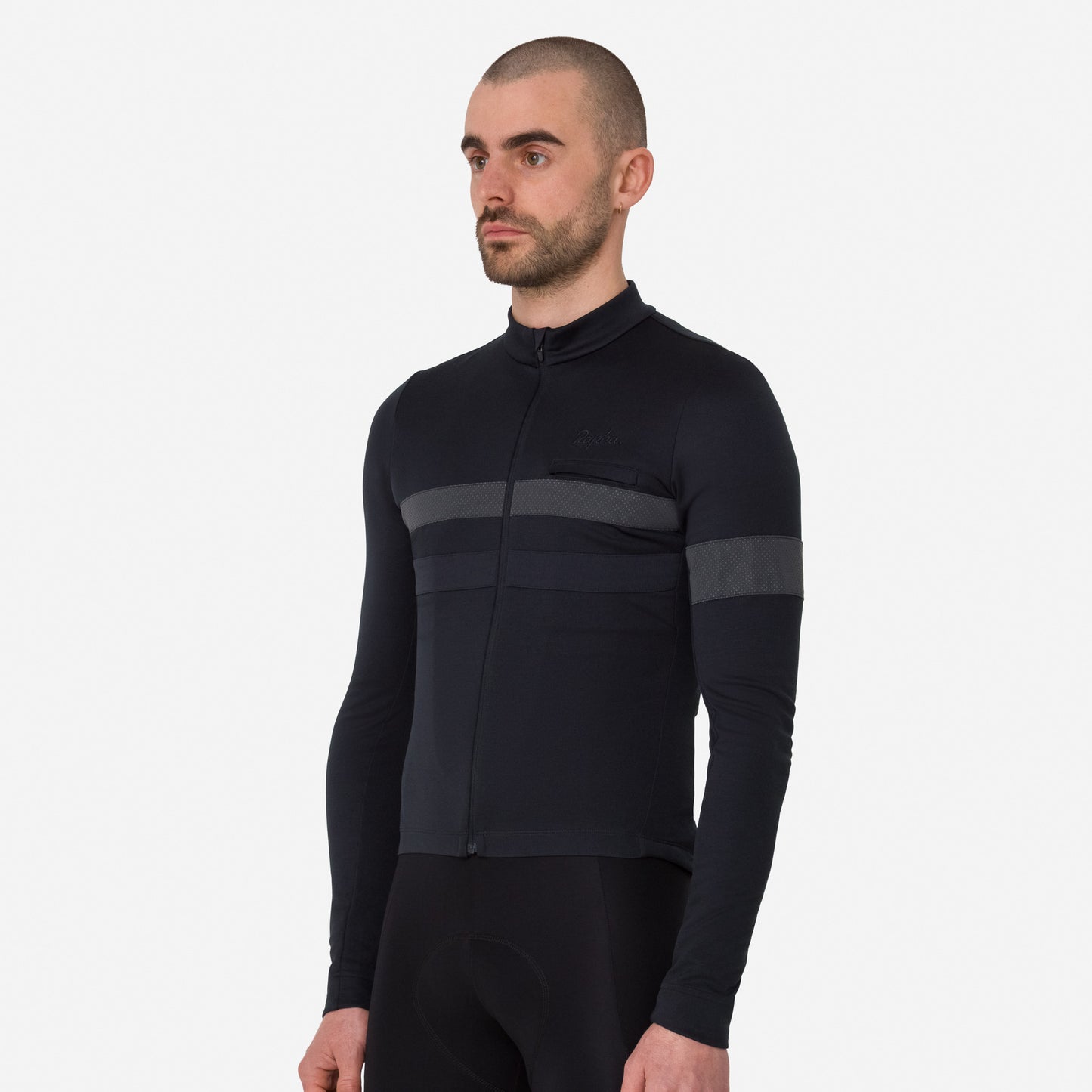 Rapha Brevet Men's Long Sleeve Jersey - Black image 5