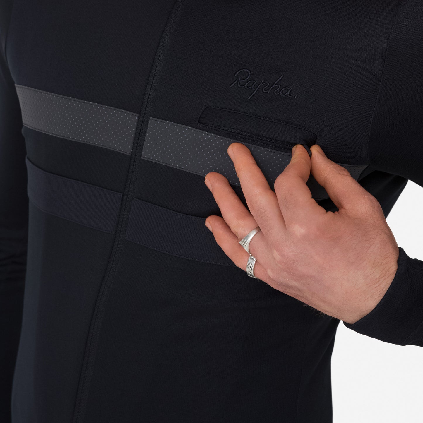 Rapha Brevet Men's Long Sleeve Jersey - Black