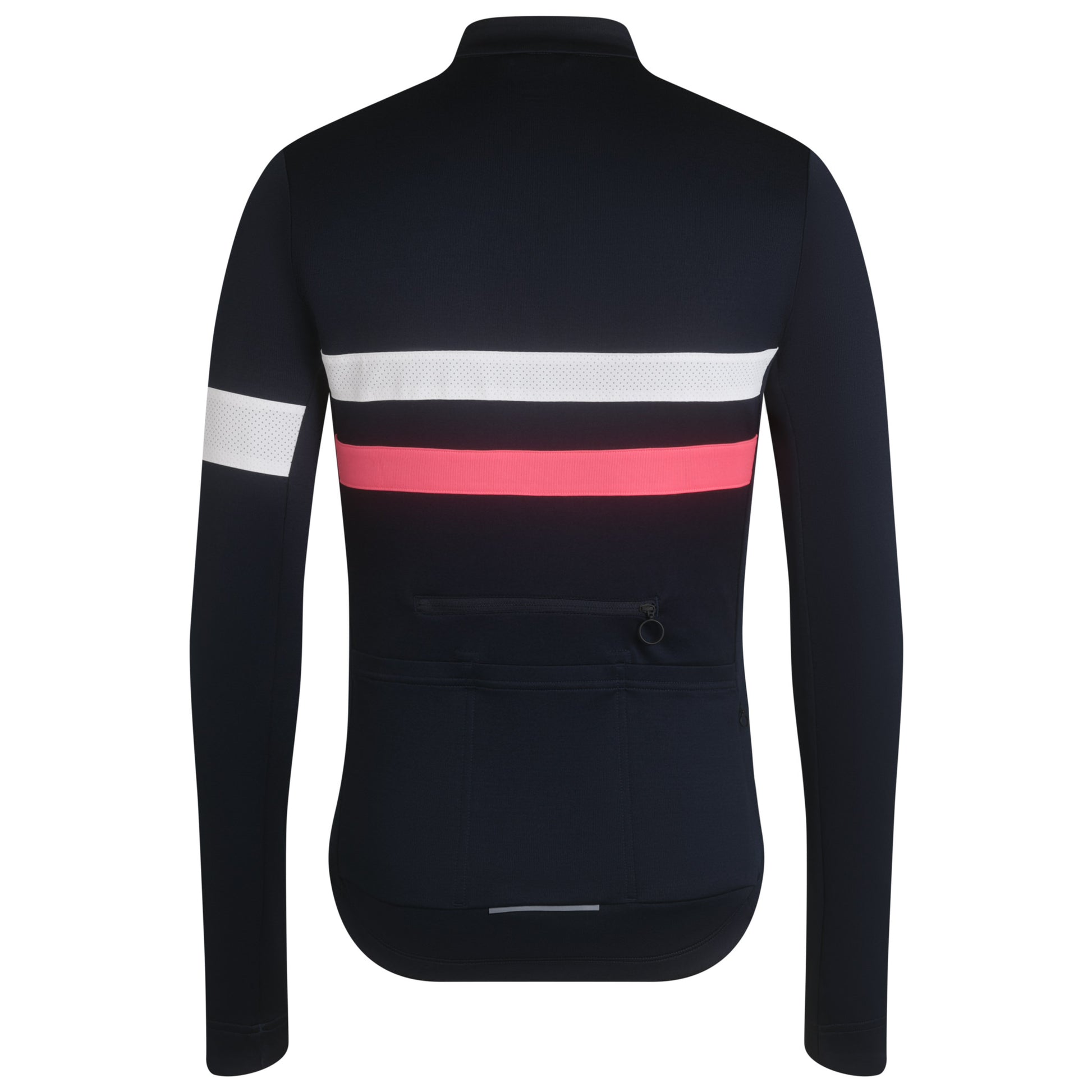 Rapha Brevet Men's Long Sleeve Jersey - Dark Navy/Hi-Viz Pink/White image 2