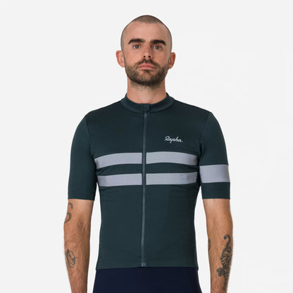Rapha 2025 Brevet Men's Jersey - Forest Green/Silver Reflective image 6 BJR09XXMSVXSM,BJR09XXMSVSML,BJR09XXMSVMED,BJR09XXMSVLRG,BJR09XXMSVXLG,BJR09XXMSVXXL