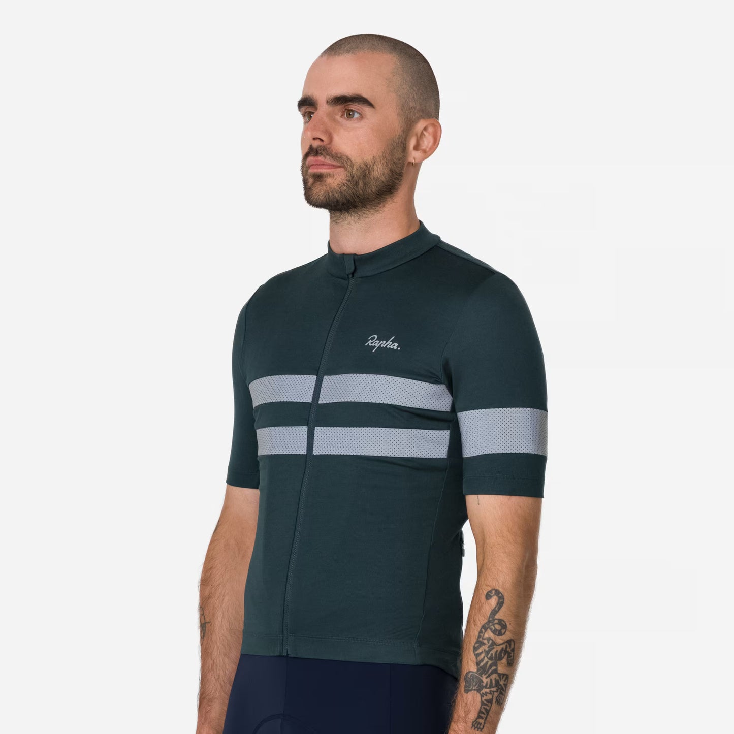 Rapha 2025 Brevet Men's Jersey - Forest Green/Silver Reflective image 5 BJR09XXMSVXSM,BJR09XXMSVSML,BJR09XXMSVMED,BJR09XXMSVLRG,BJR09XXMSVXLG,BJR09XXMSVXXL