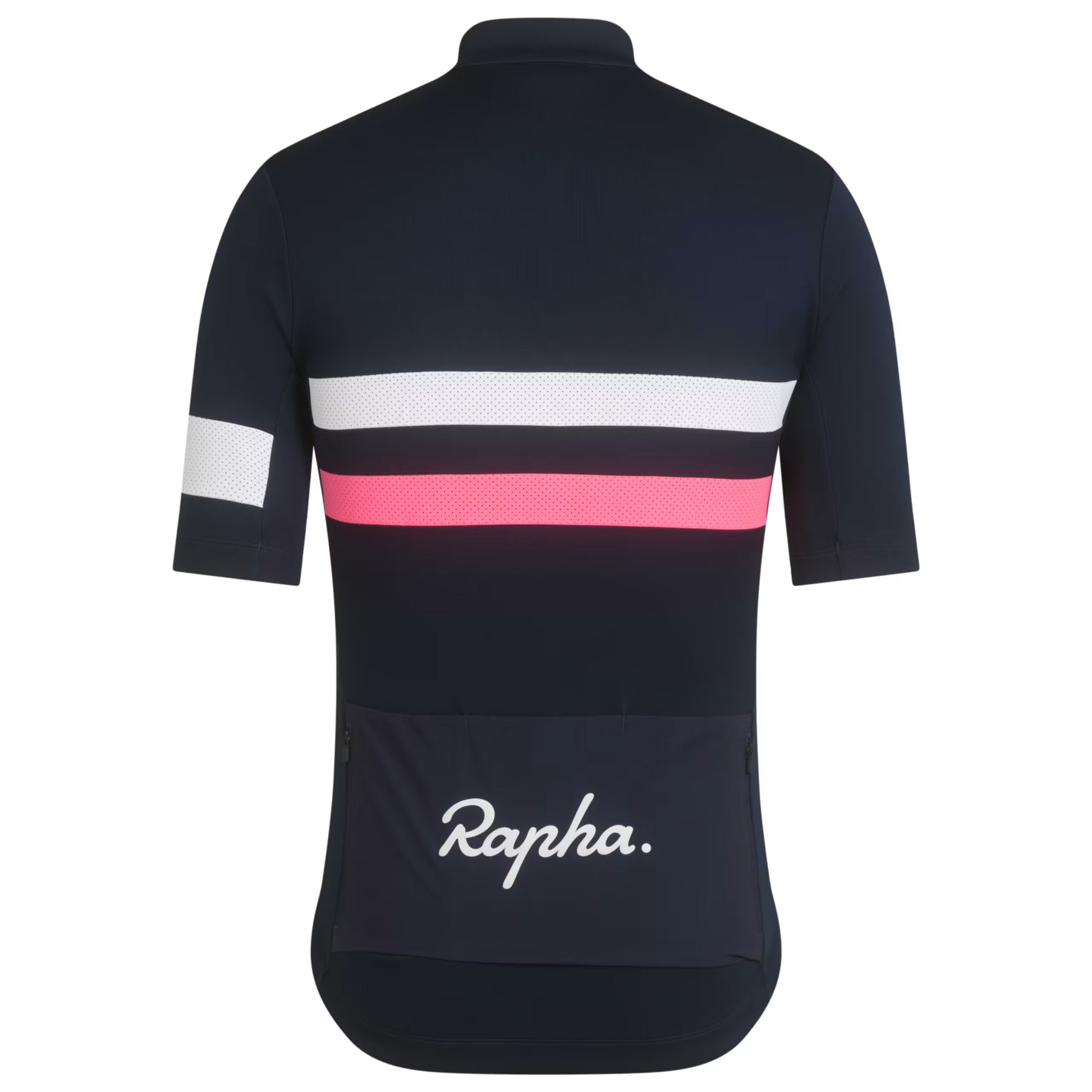 Rapha 2025 Brevet Men's Jersey - Dark Navy/Hi-Viz Pink/White image 2 BJR09XXNSIXSM,BJR09XXNSISML,BJR09XXNSIMED,BJR09XXNSILRG,BJR09XXNSIXLG,BJR09XXNSIXXL