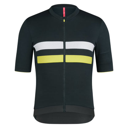 Rapha 2026 Men's Brevet Merino Jersey III - Dark Forest/Chartreuse image 1