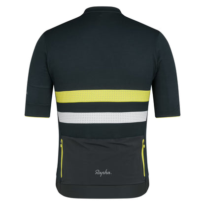 Rapha 2026 Men's Brevet Merino Jersey III - Dark Forest/Chartreuse image 2