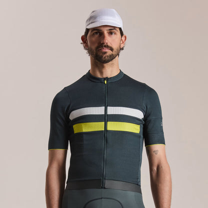 Rapha 2026 Men's Brevet Merino Jersey III - Dark Forest/Chartreuse image 3