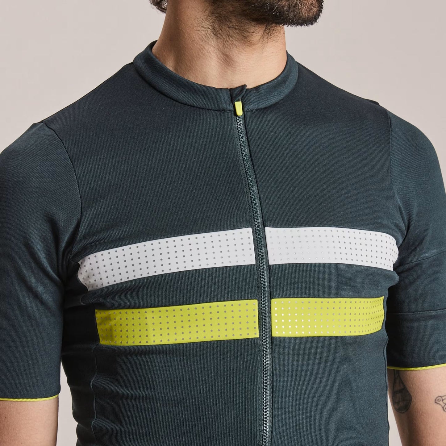 Rapha 2026 Men's Brevet Merino Jersey III - Dark Forest/Chartreuse image 5