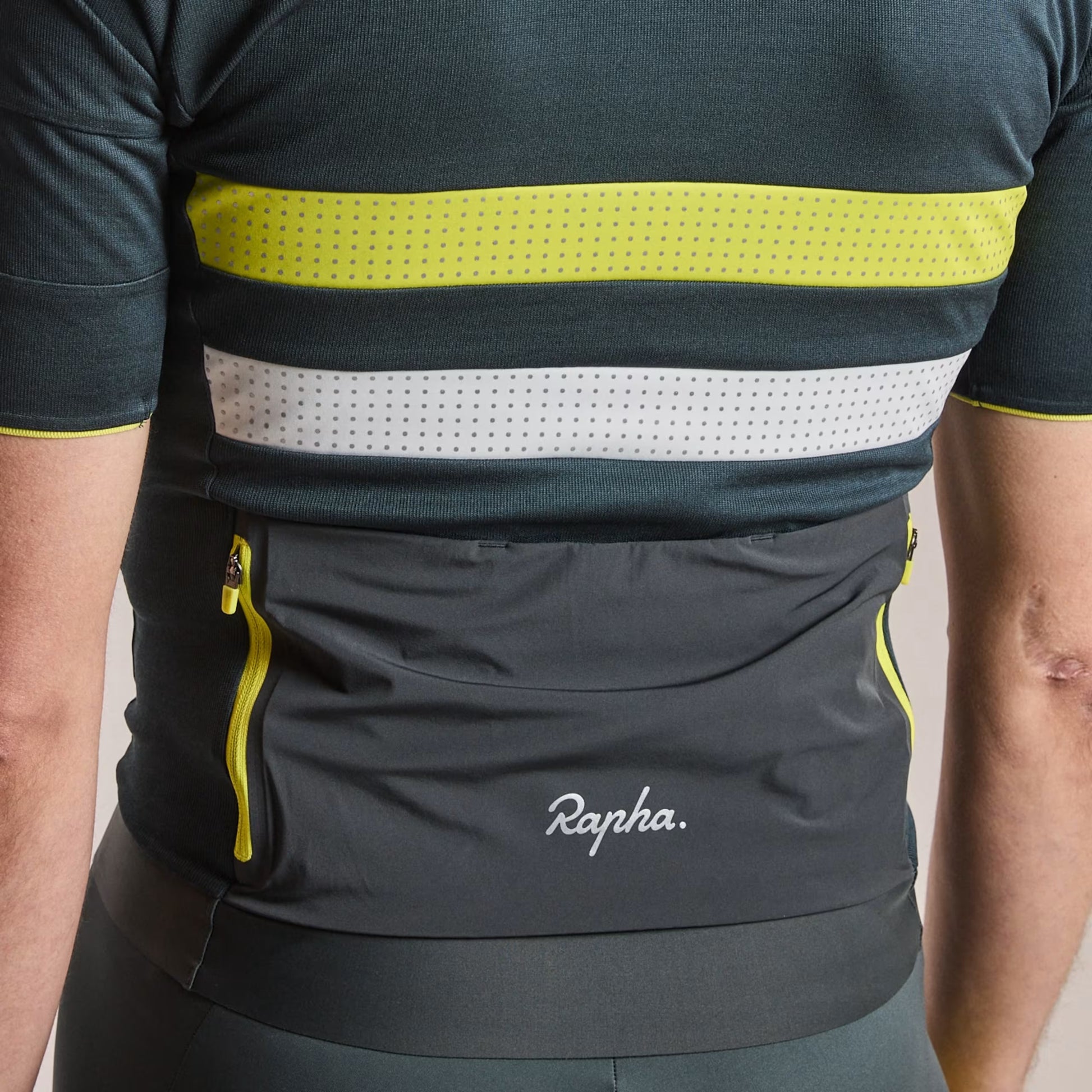 Rapha 2026 Men's Brevet Merino Jersey III - Dark Forest/Chartreuse image 6