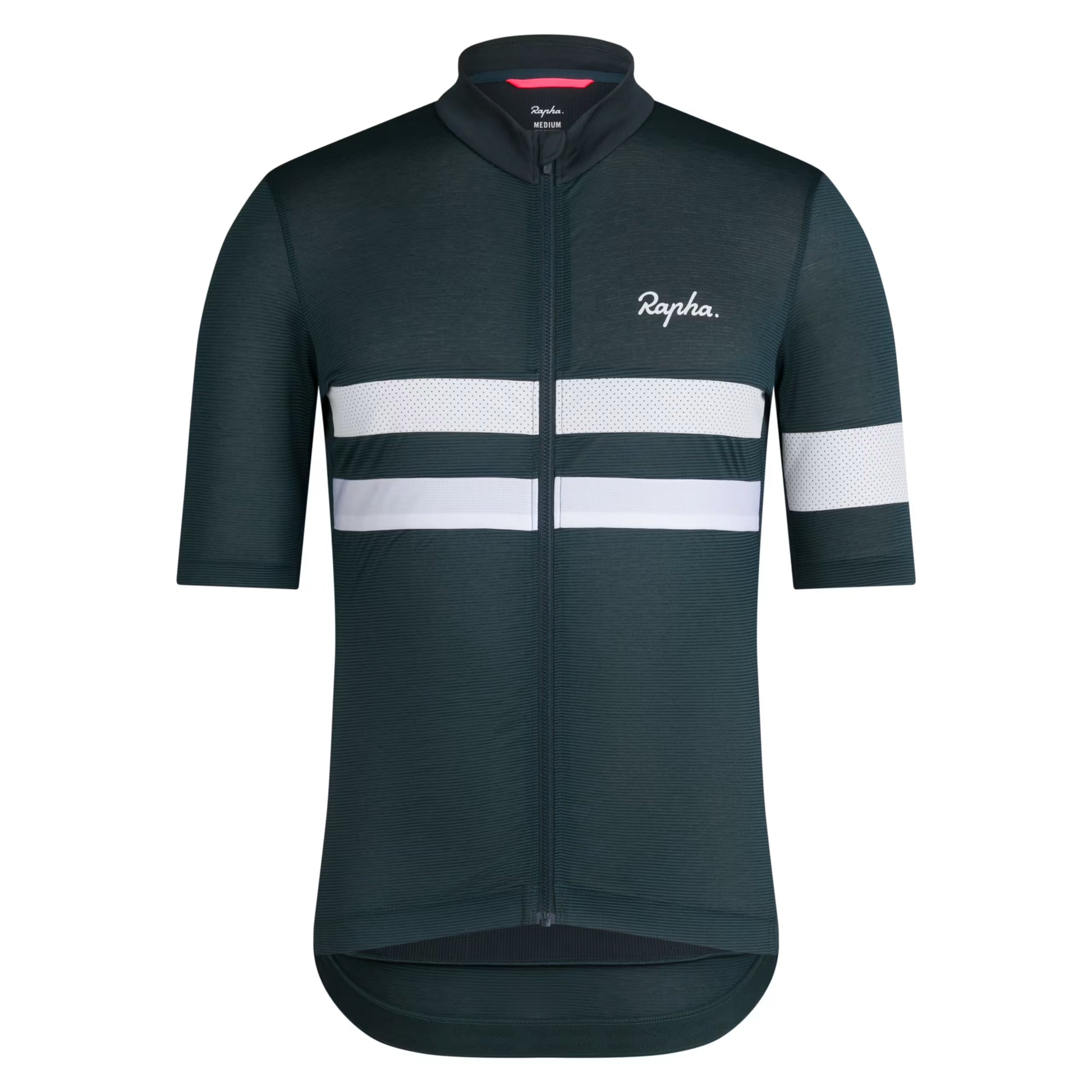 Rapha 2025 Brevet Men's Lightweight Jersey - Forest Green/White