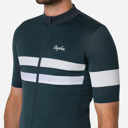 Rapha 2025 Brevet Men's Lightweight Jersey - Forest Green/White image 4 BLW07XXMSWXSM,BLW07XXMSWSML,BLW07XXMSWMED,BLW07XXMSWLRG,BLW07XXMSWXLG,BLW07XXMSWXXL