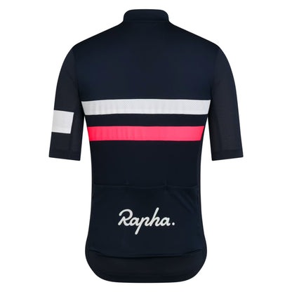 Rapha 2025 Brevet Men's Lightweight Jersey - Dark Navy/Hi-Viz Pink/White BLW07XXNSIXSM,BLW07XXNSISML,BLW07XXNSIMED,BLW07XXNSILRG,BLW07XXNSIXLG,BLW07XXNSIXXL
